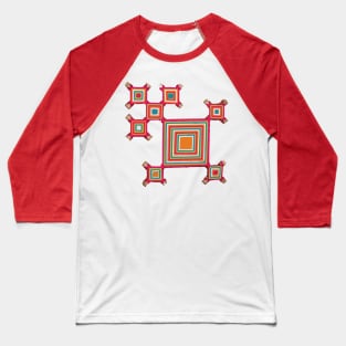 God's eye mexican folk art huichol wixarika woven string art Baseball T-Shirt